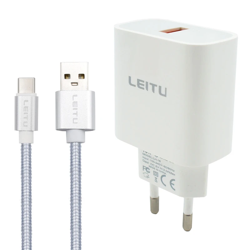 شارژر دیواری لیتو مدل LH- 16 به همراه کابل تبدیل USB-C